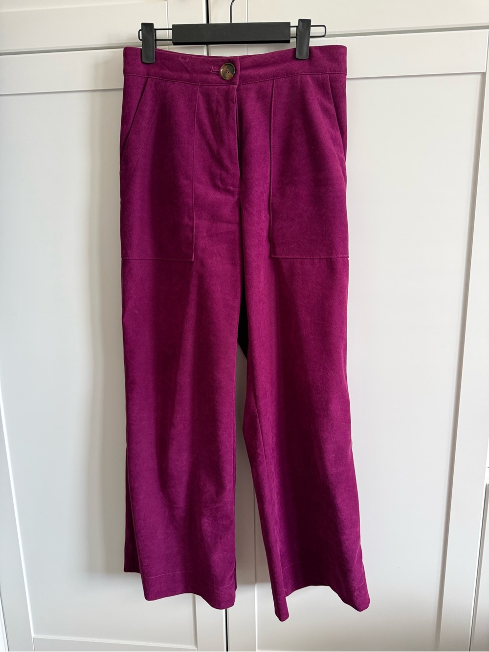 Women’s Boot Cut High-Rise Pants in Berry - Picture 4 of 15